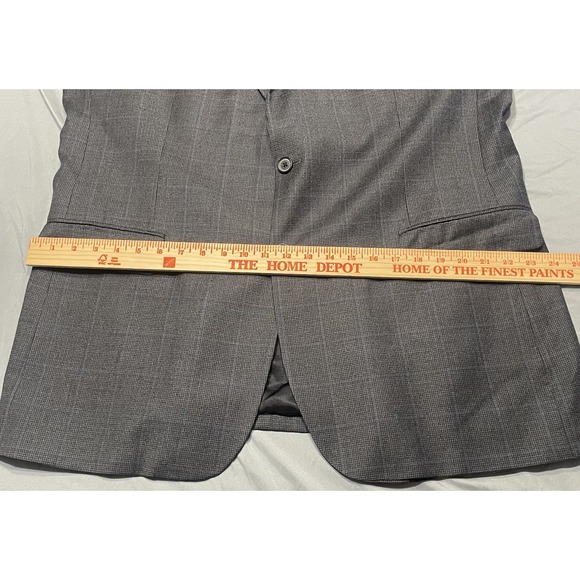 Brooks Brothers 346 Size 46L Gray Plaid 2 Button 100% Wool Blazer Sport Coat - Picture 5 of 14